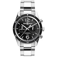 Bell and Ross Vintage Sport Black Chronograph Dial Automatic Mens Watch BRV126-BL-BE-SST