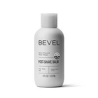 Bevel After Shave Balm for Men with Shea Butter and Jojoba Oil, Soothes and Cools Skin to Help Prevent Ingrown Hairs and Razor Bumps, 4 Fl Oz (Packaging May Vary)