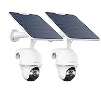 REOLINK 4K Cellular Security Camera Wireless Outdoor, No WiFi, 3G/4G LTE, Support (Verizon/AT&T/T-Mobile), Solar Powered, Color Night Vision, Local/Cloud Storage GO PT Ultra SP（2 Pack）