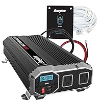 Energizer 2000 Watts Power Inverter, Modified Sine Wave Car Inverter and Remote Control Switch with 20ft Cord