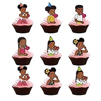 24pcs Children Cake Toppers Cupcake Toppers Cake Decorations,Children Birthday Party Supplies Decorations (6)