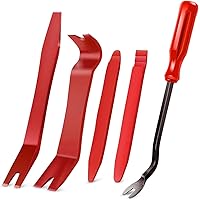 5 PCS Nylon Auto Trim Removal Tool Kit No-Scratch Removal Tool Kit for Car Panel & Audio Dashboard Dismantle Red