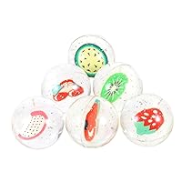 ERINGOGO 6pcs Bouncing Ball School Prizes for Students Small Jumping Fruit Bouncy Balls Playing Ball Toy Butterfly Nets Clear Bounce Balls Fruit Ball Toy Toys Child Inflatable Rubber Makeup