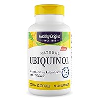 Healthy Origins Ubiquinol (Active Form of CoQ10), 200 mg - Activated Form of CoQ10 - Kaneka Ubiquinol Supplements for Heart Health & Antioxidant Support - Gluten-Free & Non-GMO - 60 Softgels