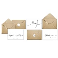 Paper Play Thank You Cards with Kraft Envelopes and Matching Stickers