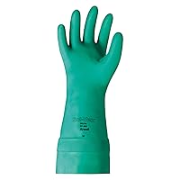 Ansell 37-165-10 Sol-Vex Nitrile Gloves, Straight Cuff, Unlined Lined, Size 10, 15