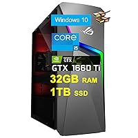 Asus ROG Strix G10CE Gaming Desktop Computer Intel Hexa-Core i5-11400F Processor 32GB RAM 1TB SSD GeForce GTX 1660 Ti 6GB Graphic DisplayPort Aura SYNC Lighting Win10 Gray + HDMI Cable