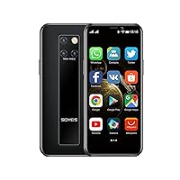 SOYES S10H Mini 4G Card Smartphone RAM 3GB ROM 32GB Android 9.0 Ultra-Thin 3.49 Inch K13 Dual Sim 4G Unlocked Student Mobile Phone Face Recognition (Black 3GB+32GB)