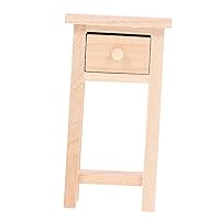 ERINGOGO Dollhouse Stool Toys Desk Accessories Night Stand Ornament Nightstands Models Mini Stool Furniture Decor Mini Bedside Table Doll House Wood Household Products Tv Cabinet