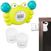 Aycorn Baby Safety Kit - Digital Byby Bath Thermometer and Safety Magnetic Child Locks for Cabinets (10 Pack + 2 Keys)