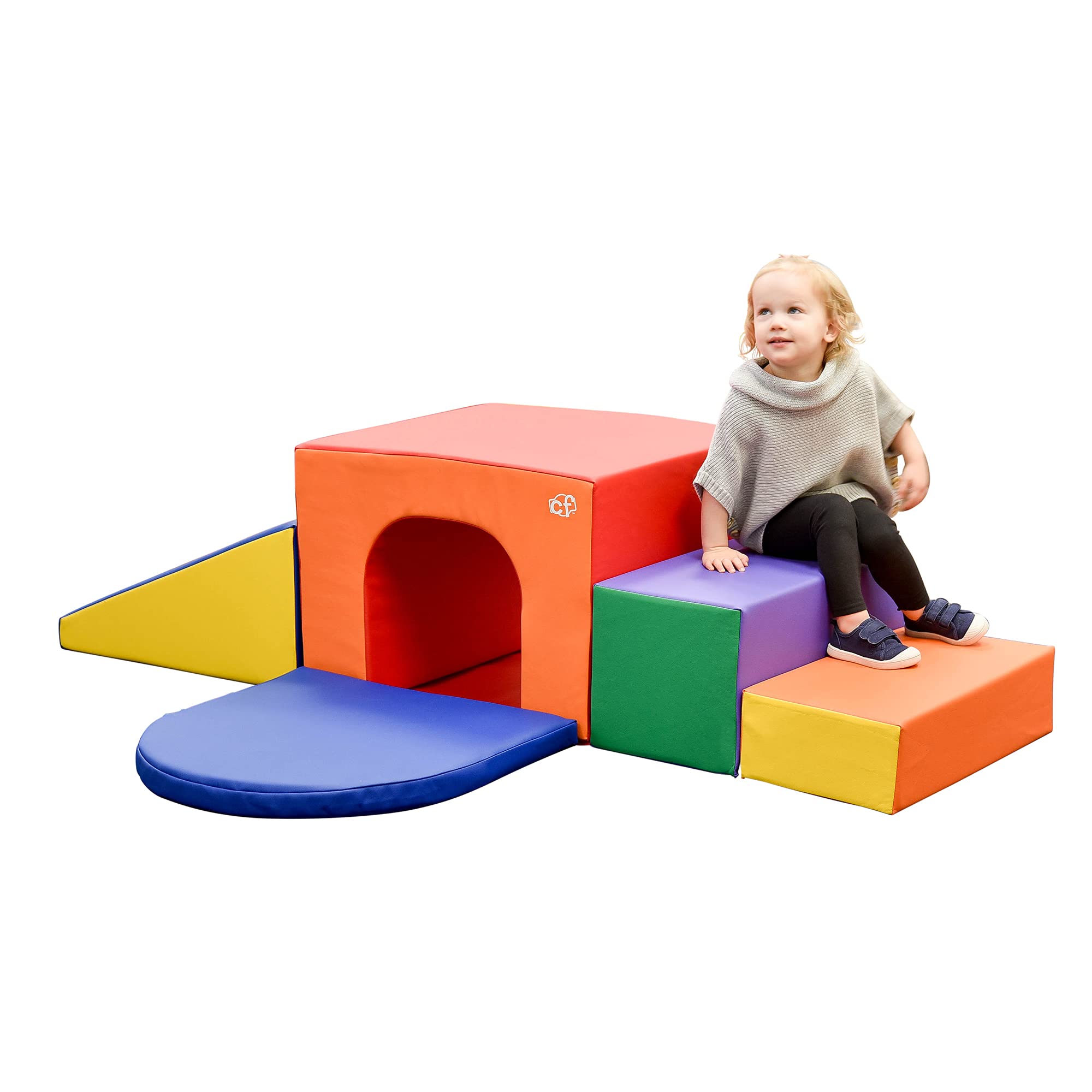Children's Factory Soft Tunnel Climber, Primary, CF321-049, Toddler and Baby Climbing Learning Set, Playroom, Daycare and Classroom Indoor Playground