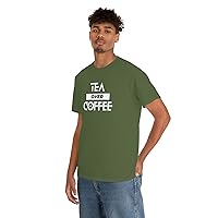 Tea Over Coffee Men's T-Shirt (White Logo)