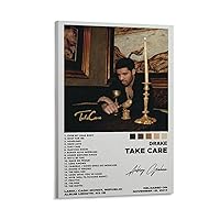Take Care Album Cover Posters Music Posters Rapper Posters for Room Aesthetic Wall Art Paintings Canvas Wall Decor Home Decor Living Room Decor Aesthetic 12x18inch(30x45cm) Frame-style