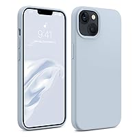 AOTESIER Compatible with iPhone 14 Case, Silky Touch Premium Soft Liquid Silicone Rubber Anti-Fingerprint Full-Body Protective Bumper Phone Case for iPhone 14, 6.1 inch (Baby Blue)