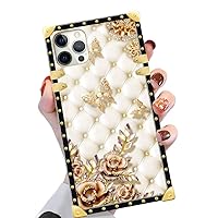 Case Compatible with iPhone 13 Pro Max,1 Diamond Butterfly 13 Pro Max Case for Girls,Luxury Square Soft TPU Shockproof Protective Hard PC Case for iPhone 13 Pro Max 6.7 inch