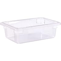 Carlisle FoodService Products Storplus Food Storage Container with Stackable Design for Catering, Buffets, Restaurants, Polycarbonate (Pc), 3.5 Gallons, Clear