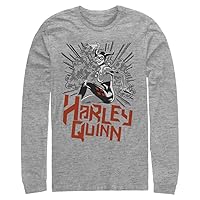 Warner Brothers Batman Harley Quinn Tone Men's Tops Long Sleeve Tee Shirt