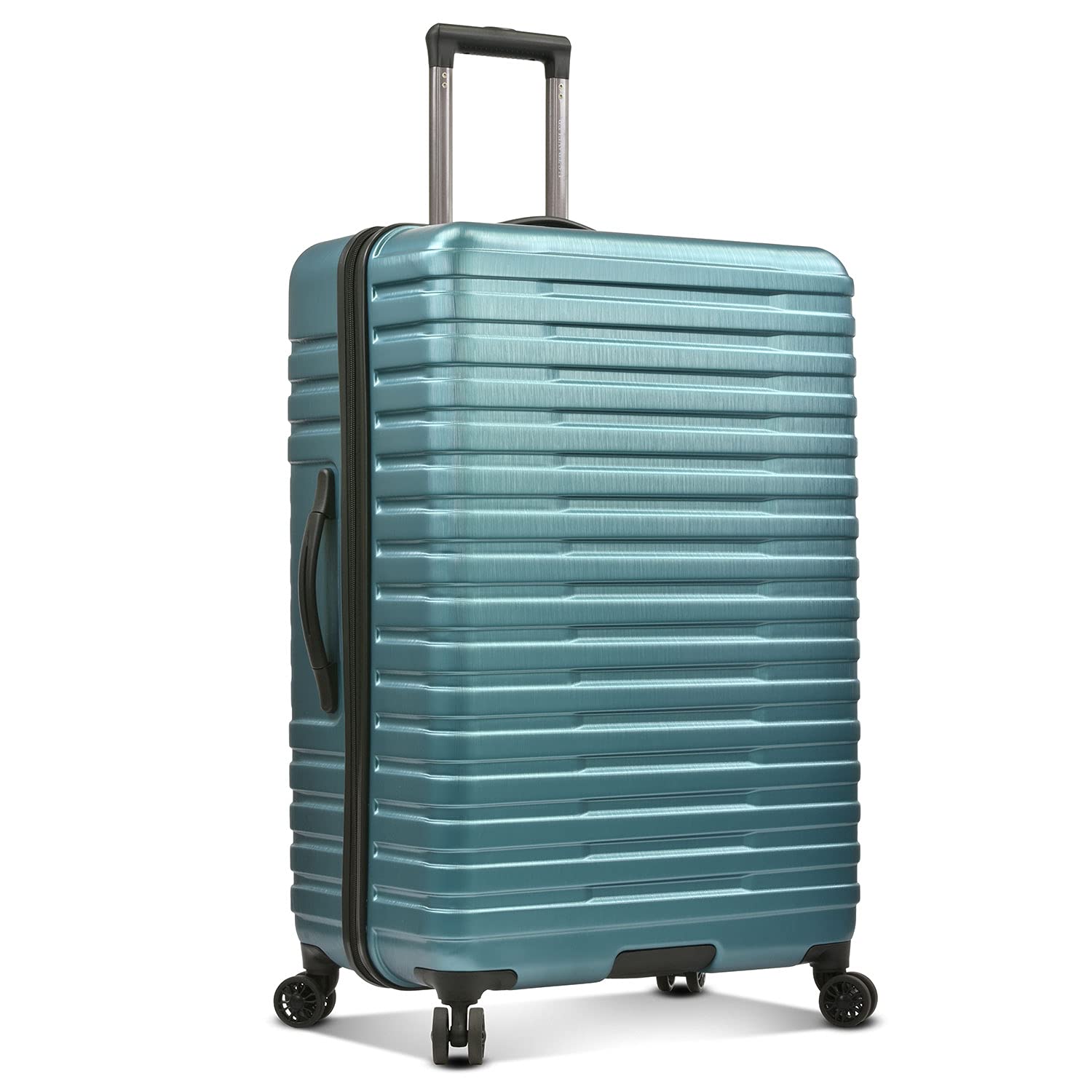 U.S. Traveler Boren Polycarbonate Hardside Rugged Travel Suitcase Luggage with 8 Spinner Wheels, Aluminum Handle, Teal, Checked-Large 30-Inch