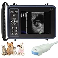 Compact Handhold Veterinary Ultrasound Scanner with 6.5 MHz Micro Convex Probe for Dogs and Cats Diagnosic, 5.6 Inch Color Display Screen LCD