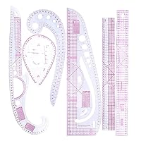 Sewing Ruler, French Metric Ruler Clothes Fashion Ruler Graduation Ruler in Curve Shape Sewing Tools Design Craft Patterns Clothing DIY Drawing Template Flex 6PCS