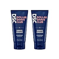 Dollar Shave Club, Shave Cream 2-Pack, Formulated with Aloe Leaf Juice, Macadamia & Coconut Oils, No Alcohol, Synthetic Dyes or Parabens, Extra Thick Pillowy Cushion with Mint Tingle