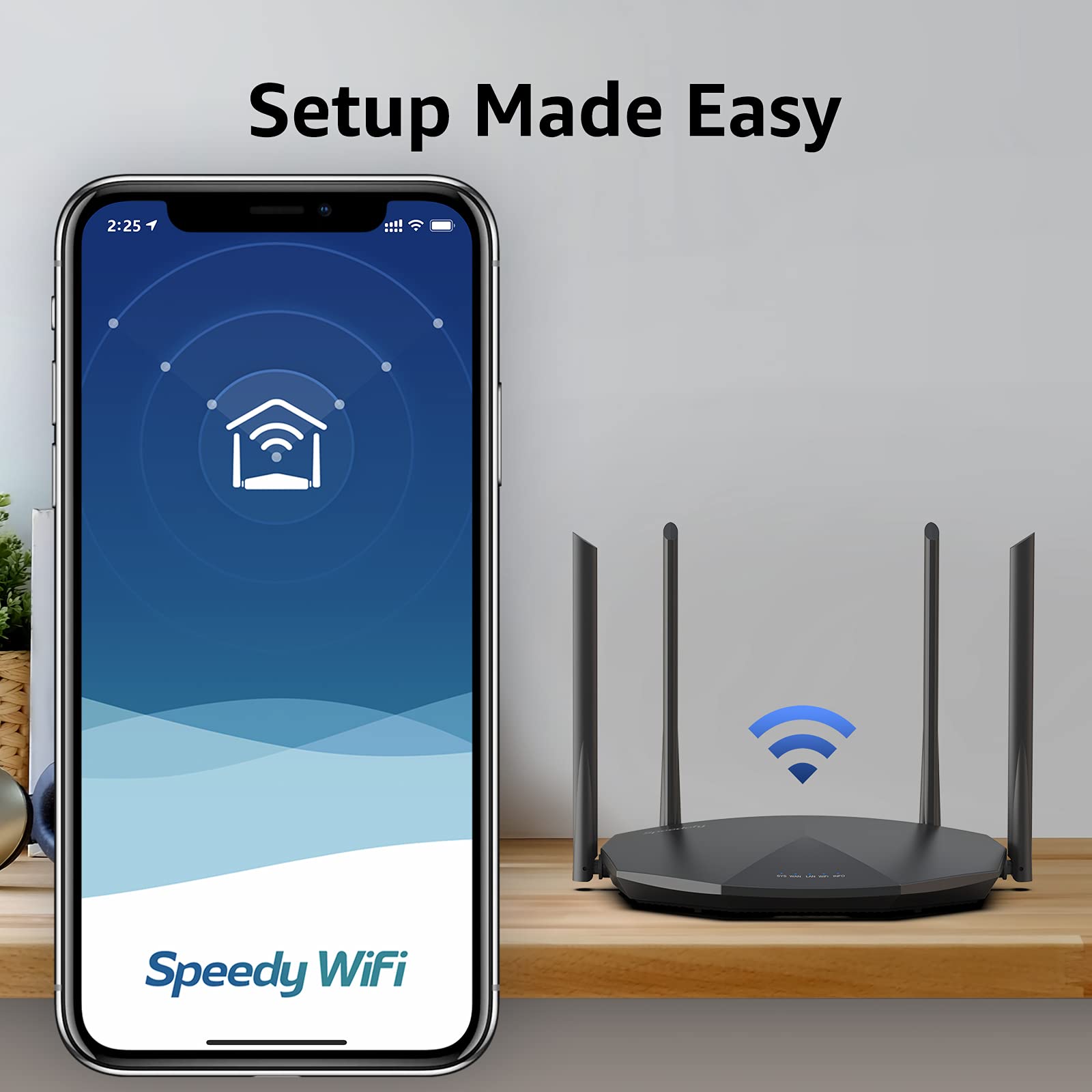 Speedefy High Speed Pro WiFi Router - Dual Band AC2100 Wireless Router for Streaming & Gaming, Up to 35 Devices, 2000 sq.ft Coverage, 4X4 MU-MIMO, USB Port, Parental Control (Model: K8)