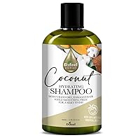 Difeel Essentials Hydrating Coconut Shampoo 12 oz. - Moisturizing Sulfate Free Shampoo made with 100% natural Essential Oils