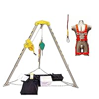 Confined Space Rescue Tripod For Tunnel, Industrial Tripod Lifting Equipment Rescue Device Kits With Adjustable Feet, For Fire Lifting Safety Rescue Tripod