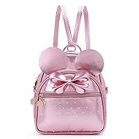 KL928 Girls Bowknot Polka Dot Cute Mini Backpack Small Daypacks Convertible Shoulder Bag Purse for Women