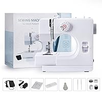  Sewing Machine Portable, 2-Speed Mini Sewing Machine for  Beginners, Safe Sewing Kit & Easy to Use Small Sewing Machine with  Extension Table, Light, Foot Pedal, Best Gift for Kids Women and