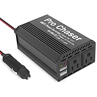Pro Chaser 400W Car Power Inverter 12V DC to 110V AC Car Truck RV Inverter 6.2A Dual USB Charging Ports for Road Trips