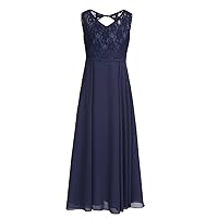 FEESHOW Big Girls Floral Lace Dress Junior Bridesmaid Formal Wedding Party Ball Prom Long Gowns