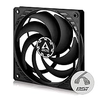 P12 Slim PWM PST - 120 mm Case Fan with PWM Sharing Technology (PST), Pressure-optimised, Quiet Motor, Computer, Extra Slim, 300-2100 RPM - Black