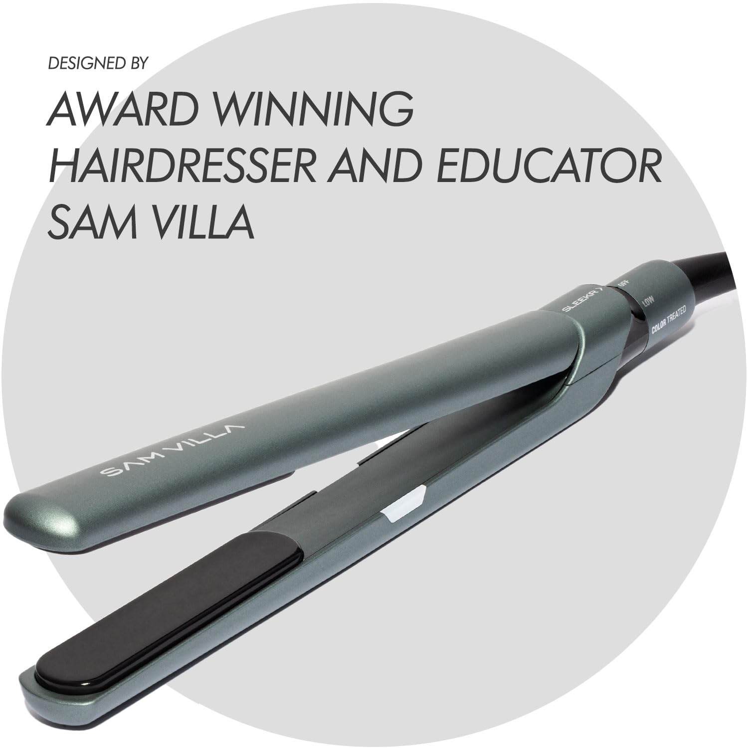 Sam Villa SLEEKR Professional Ceramic Tourmaline Ionic Flat Iron Hair Straightener With Precision Heat Control