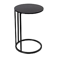 Round C End Table, Black TBL-09245 Black, 20 lbs