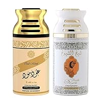 Oud Mood + Sheikh Al Shuyukh Khusoosi Perfumed Body Spray, Premium Fragrance by the Brand, 250ml Deodorant Pack of 2 Ideal for Both Men and Women.