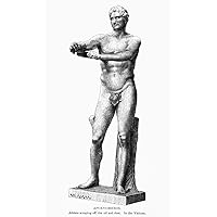 Apoxymenos Nline Engraving Late 19Th Century After An Ancient Greek Statue Of An Athlete Scraping Off Oil And Dust Poster Print by (24 x 36)