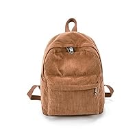 Small Backpack Purse for Women Men,Cute Mini Corduroy Backpack,Aesthetic Canvas Purse (Khaki)