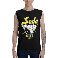 Soda Stereo Mens Cotton Sleeveless O-Neck T-Shirts Quick Dry Muscle Swim Beach Tank Tops