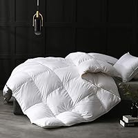 APSMILE Oversized King Feathers Down Comforter Duvet Insert - Ultra-Soft All Season Down Comforter Hotel Collection Comforter, Fluffy Medium Warmth (120