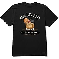 Life is Good Men's Call Me Old Fashioned Short Sleeve Crusher Tee