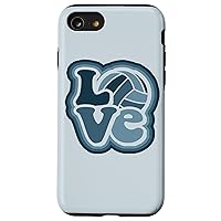 iPhone SE (2020) / 7 / 8 Volleyball Love Shades of Blue for Teens & Women Case