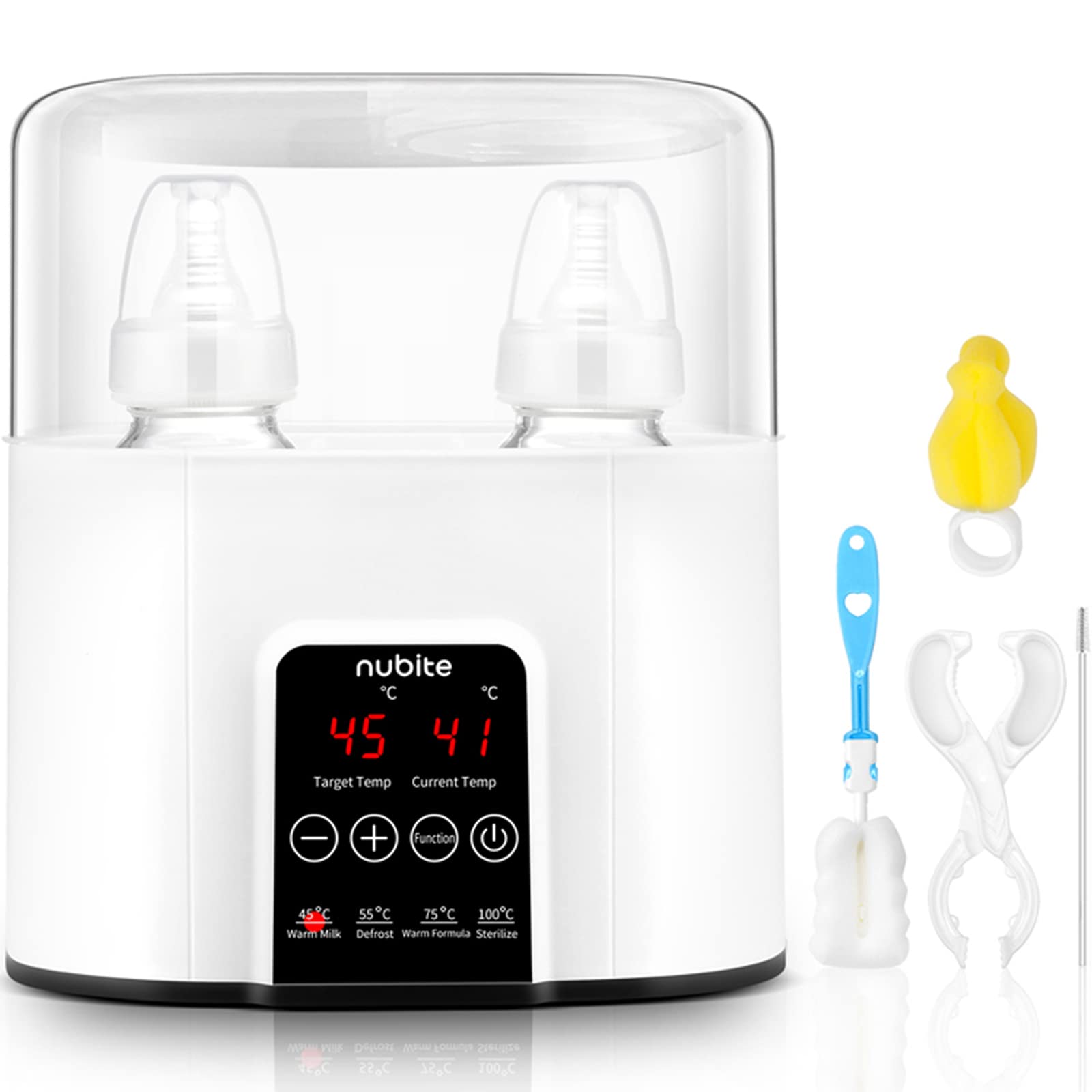 Milk Warmer for Baby, Bottle Warmer for Breastmilk Thawing, Bottle Steril-izer, Food Steamer, Water Warmer for Formula, LCD Display Accurate Temperature Adjustment, 24H Constant Mode