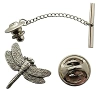 Dragonfly Tie Tack ~ Antiqued Pewter ~ Tie Tack or Pin - Antiqued Pewter