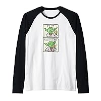 Star Wars Yoda Do or Donut There is No Try Funny Raglan Baseball Tee