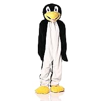 Forum Novelties unisex adult Deluxe Plush Penguin Mascot Sized Costumes, Black/White, One Size US