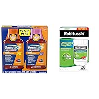 Severe Cold & Cough Day/Night Medicine Bundle with Robitussin 20ct Long-Acting Adult Cough Relief