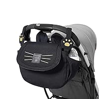 Baby Stroller Organizer Bag Pushchair Multi-Purpose Hanging Bag Diaper Organizer Large Capacity Travel Gear Stroller Accessories Winter Cup Holder
