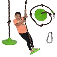Swurfer Disco Tree Swing - Swing Sets for Backyard, Outdoor Swing, Swingset Outdoor for Kids, Easy Installation, Heavy Duty, Adjustable Climbing Rope, Weather Resistant, Up to 200lbs
