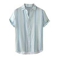 Men's Floral Button Down Hawaiian Shirt Short Sleeves Regular Fit Summer Beach Shirts Bowling Shirts Blouse